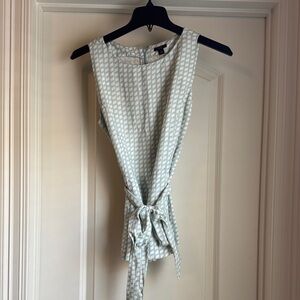 Ann Taylor Factory Light Green Sleeveless Blouse